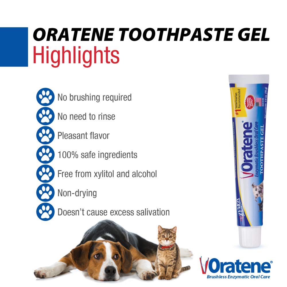 ZYMOX Oratene Gel dentifrice, parfum agréable pour une bouche plus fraîche.