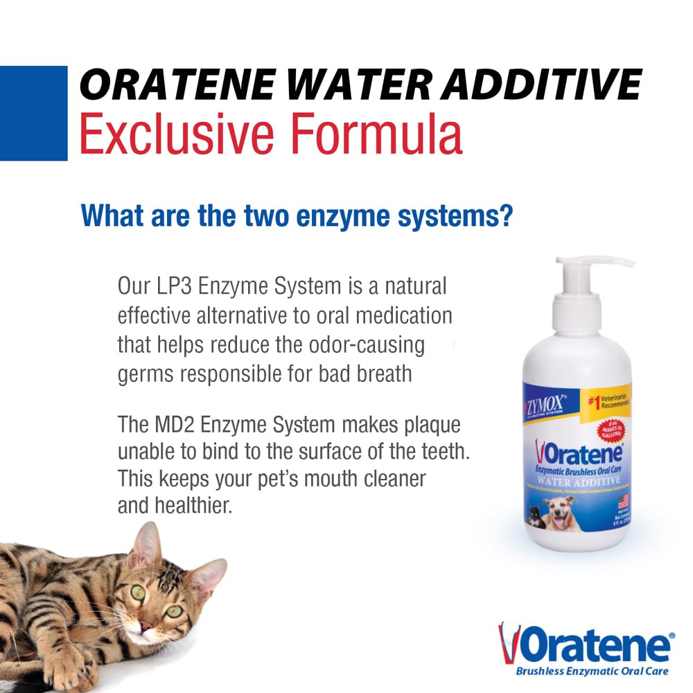 ZYMOX Oratene – contribue à une hygiène buccale quotidienne pour chiens et chats.