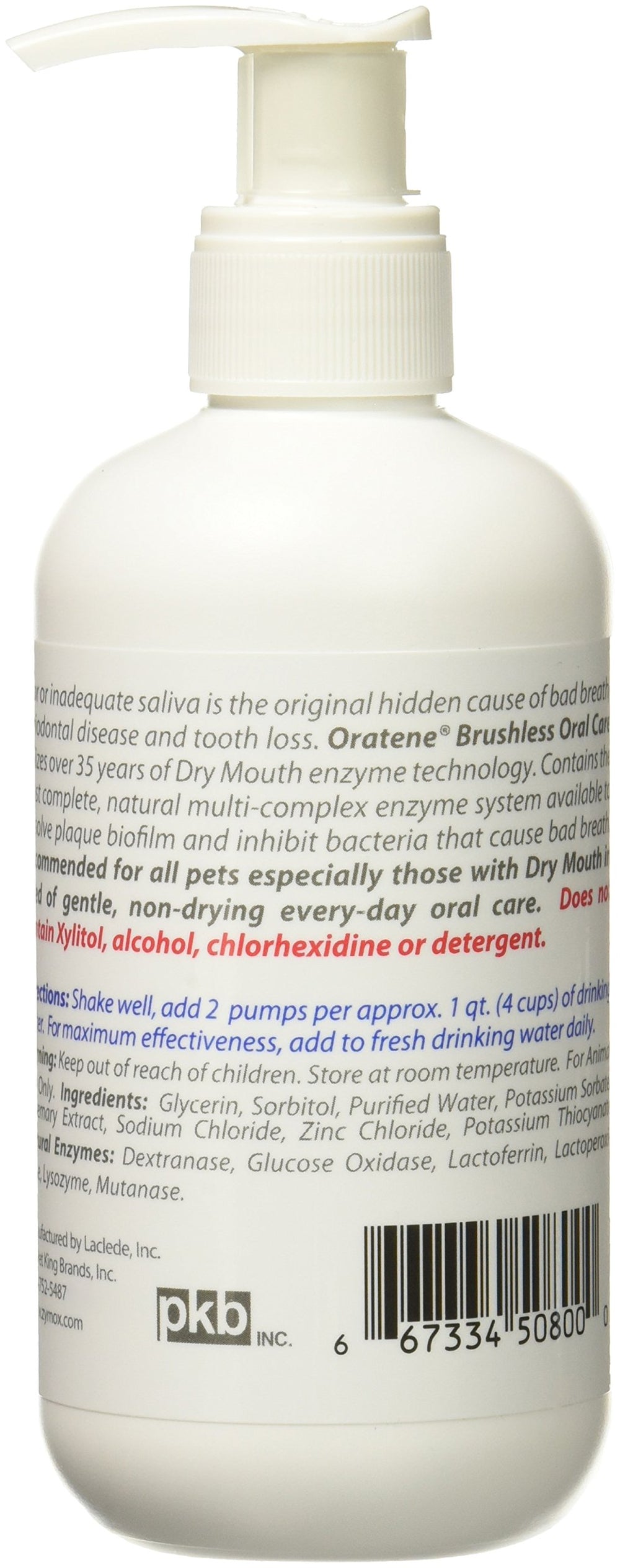 ZYMOX Oratene – utilisation quotidienne en eau pour chiens et chats.