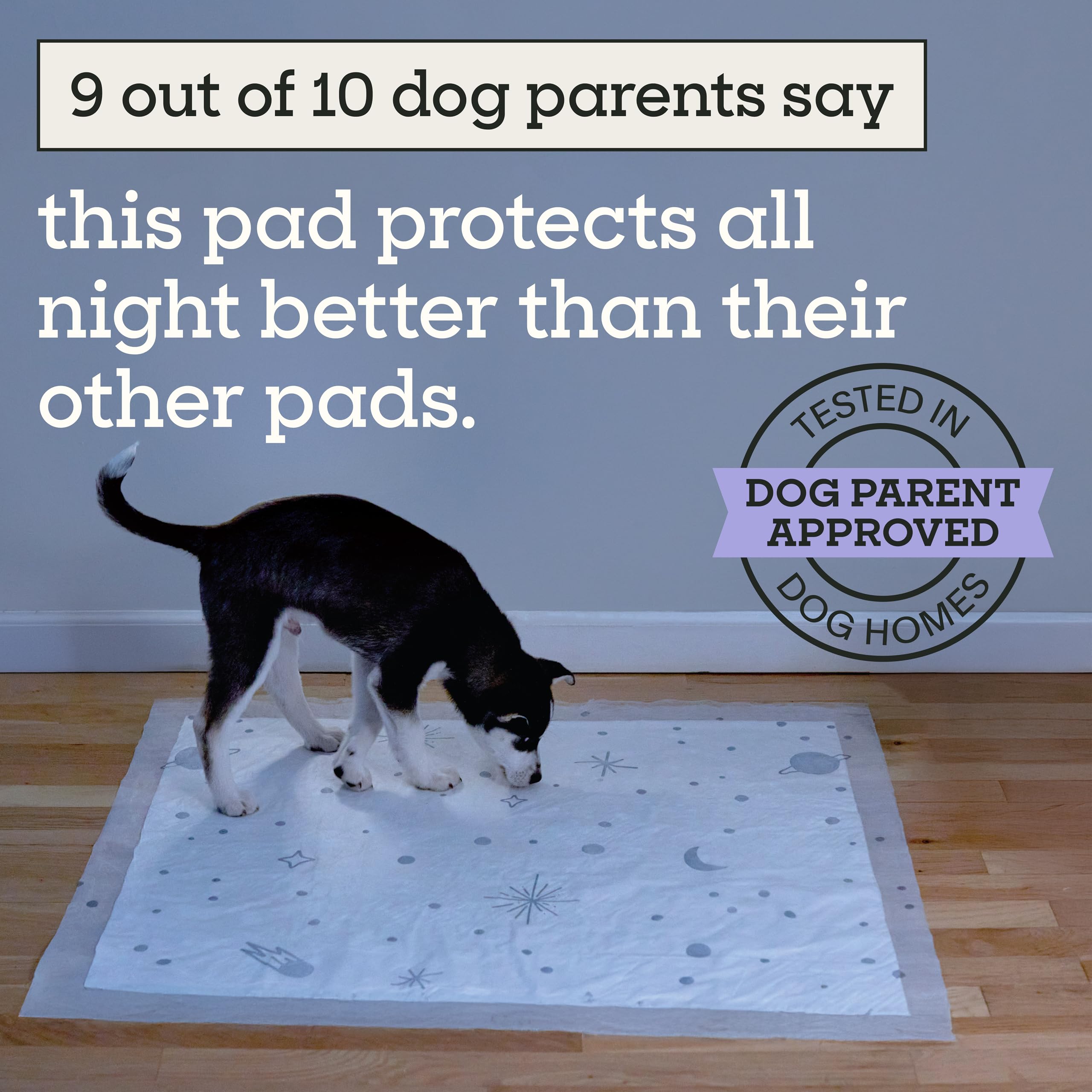 Contrôle d’odeurs actif avec probiotiques sur tapis-pipi Pet Life Unlimited.