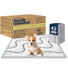 Pet Life Unlimited Smart Prints: tapis d'entraînement 22x22, grande absorption pour chiots.