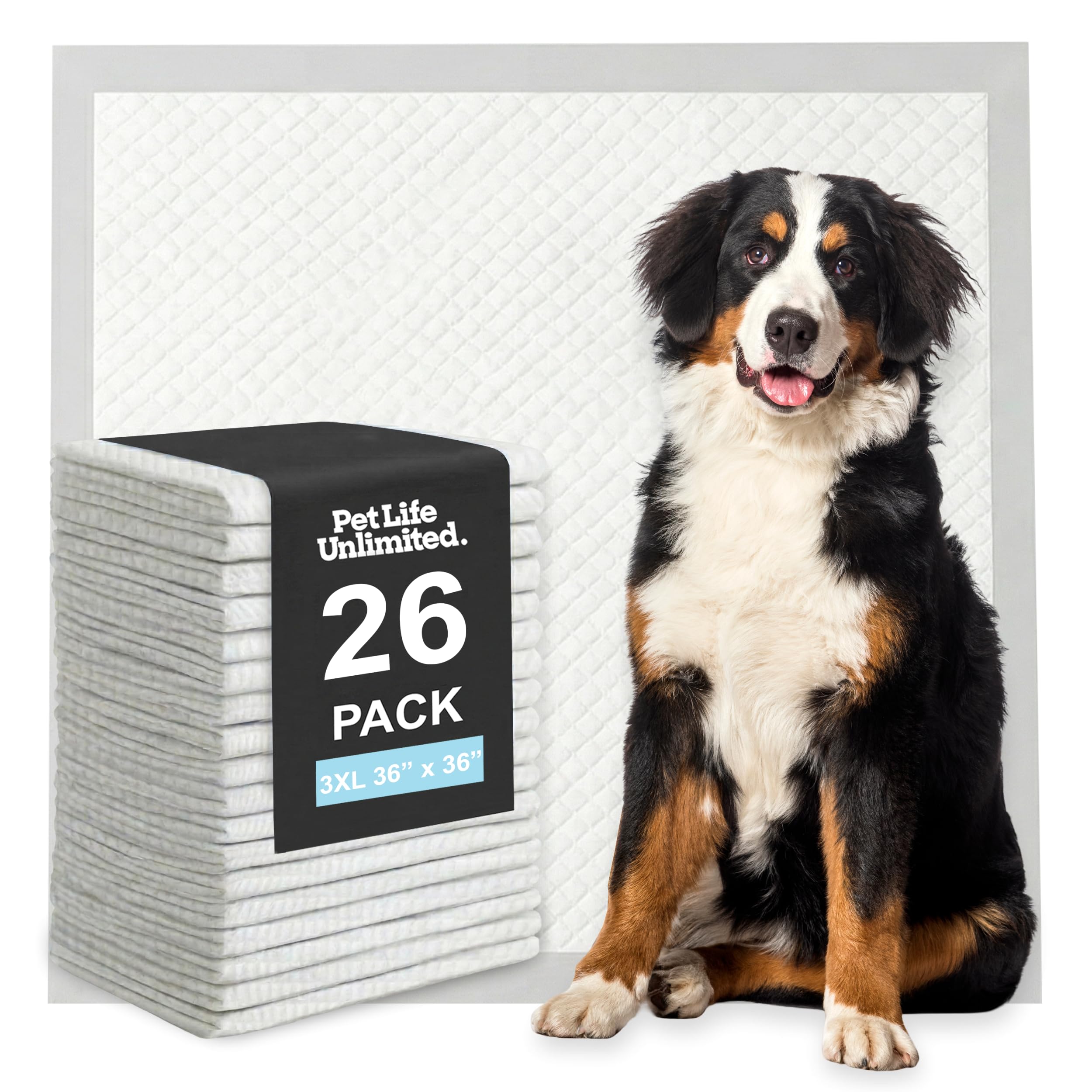 Tapis Pet Life Unlimited 3XL 36x36 – absorption élevée pour chiots et chiens.