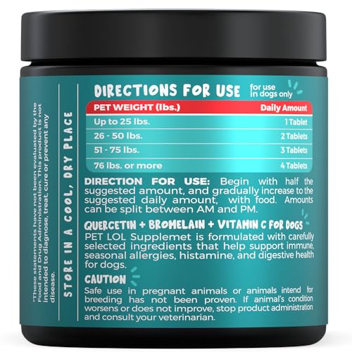 PET LOL Quercétine pour chien soutient l'immunité et les défenses naturelles.
