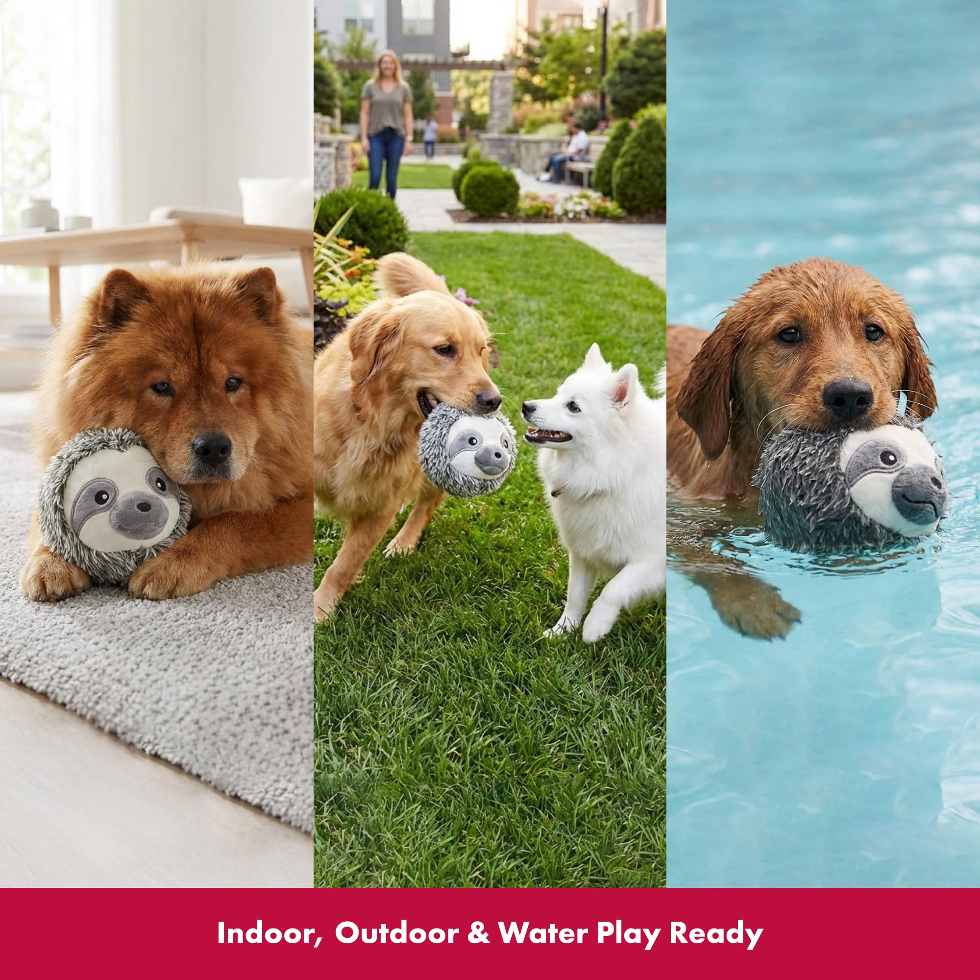 Pet Lou balle rebond dynamisant: encourage la poursuite et l'activité.