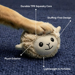 Pet Lou Balle TPR siffante, durabilité pour jeux de lancer.
