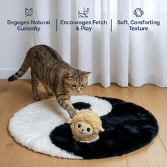 Pet Lou Couvre-peluche doux agneau, compagnon réconfortant.