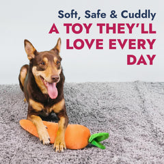Peluche carotte Pet Lou, douceur réconfortante pour les moments calmes.