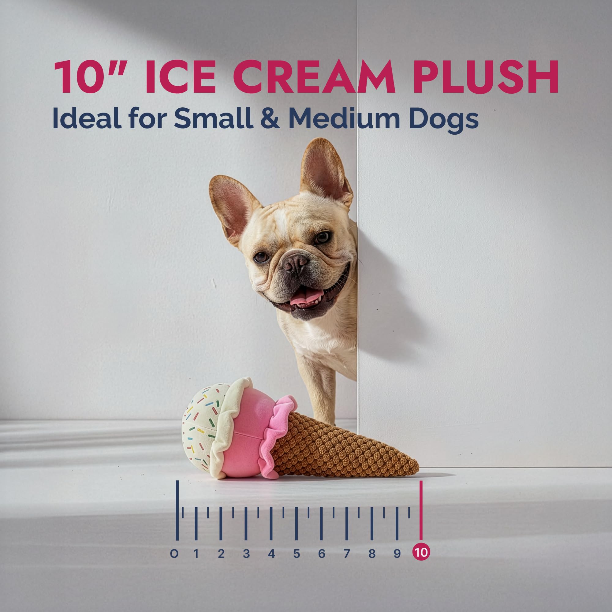 Pet Lou peluche lourde, toucher doux idéale pour chiens à mâcher léger.