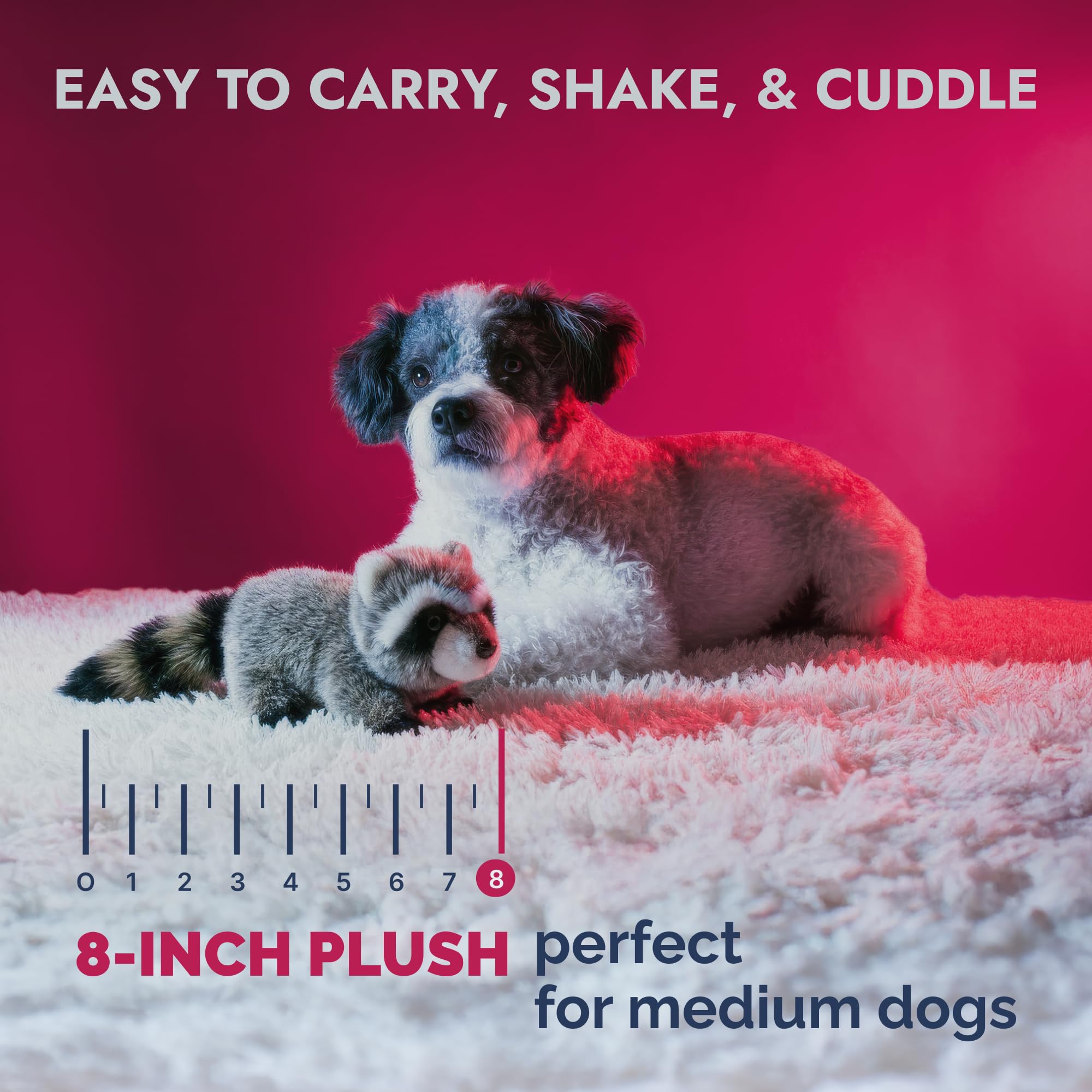 Pet Lou Raton-Laveur peluche douce pour câlins et mordillement