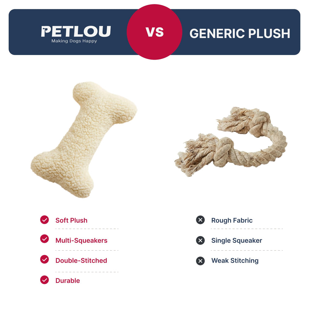 Jouet Pet Lou texture douce et peluche durable pour câlins et mordillages.