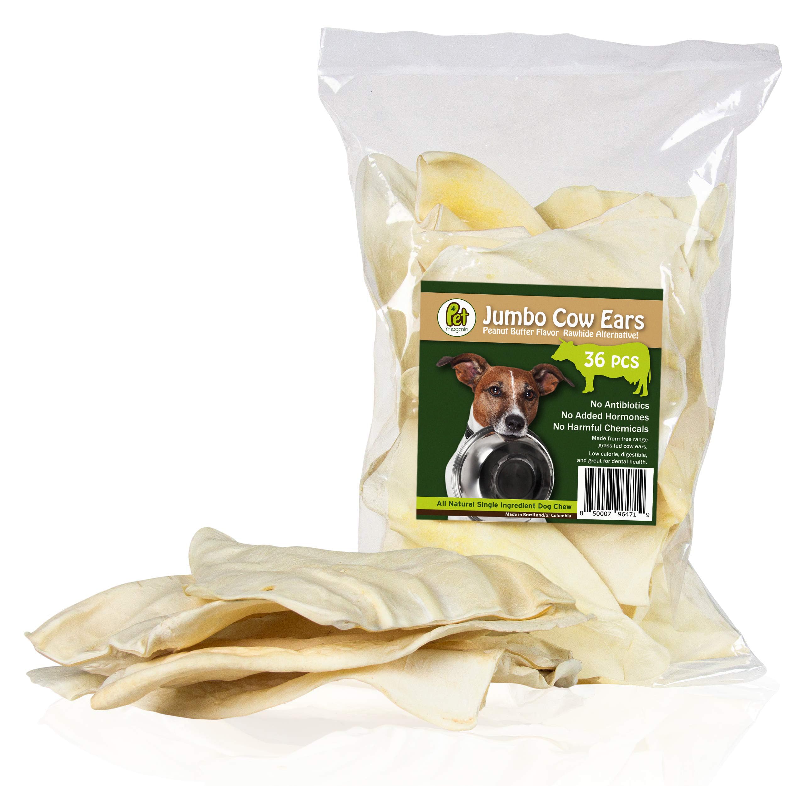 PET MAGASIN – Oreilles de veau naturelles, gros format, pour une mastication longue et satisfaisante.
