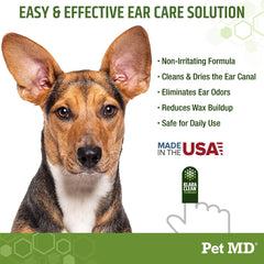 Pet MD aloé véra pour oreilles, soin apaisant et sans produits agressifs.