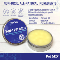 Baume Pet MD museau sec – hydratation et confort.