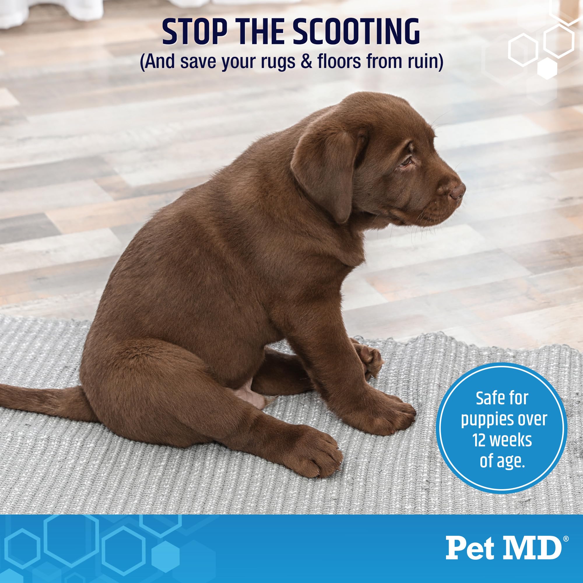 Pet MD EZ-Gland: gros plan sur les friandises, goût agréable pour chien.