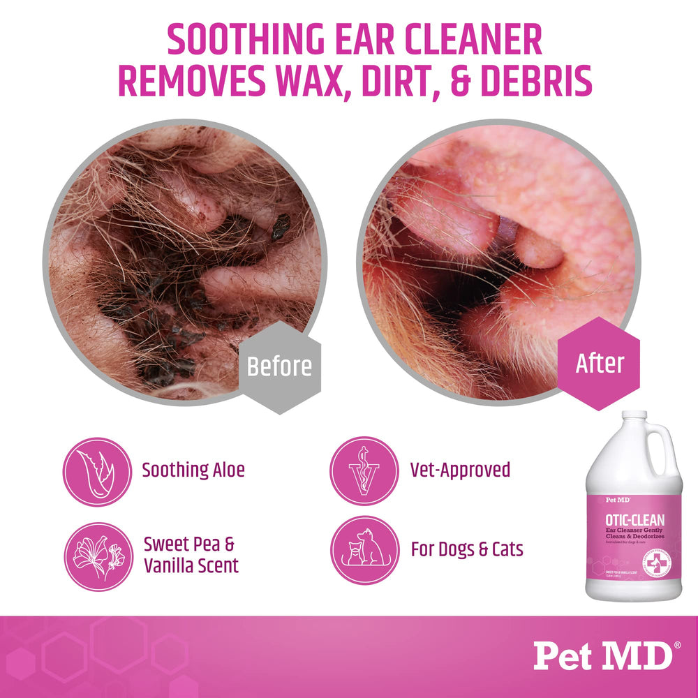 Pet MD Otic-Clean Conduit Auditif: déloge cire et débris pour un conduit plus clair.