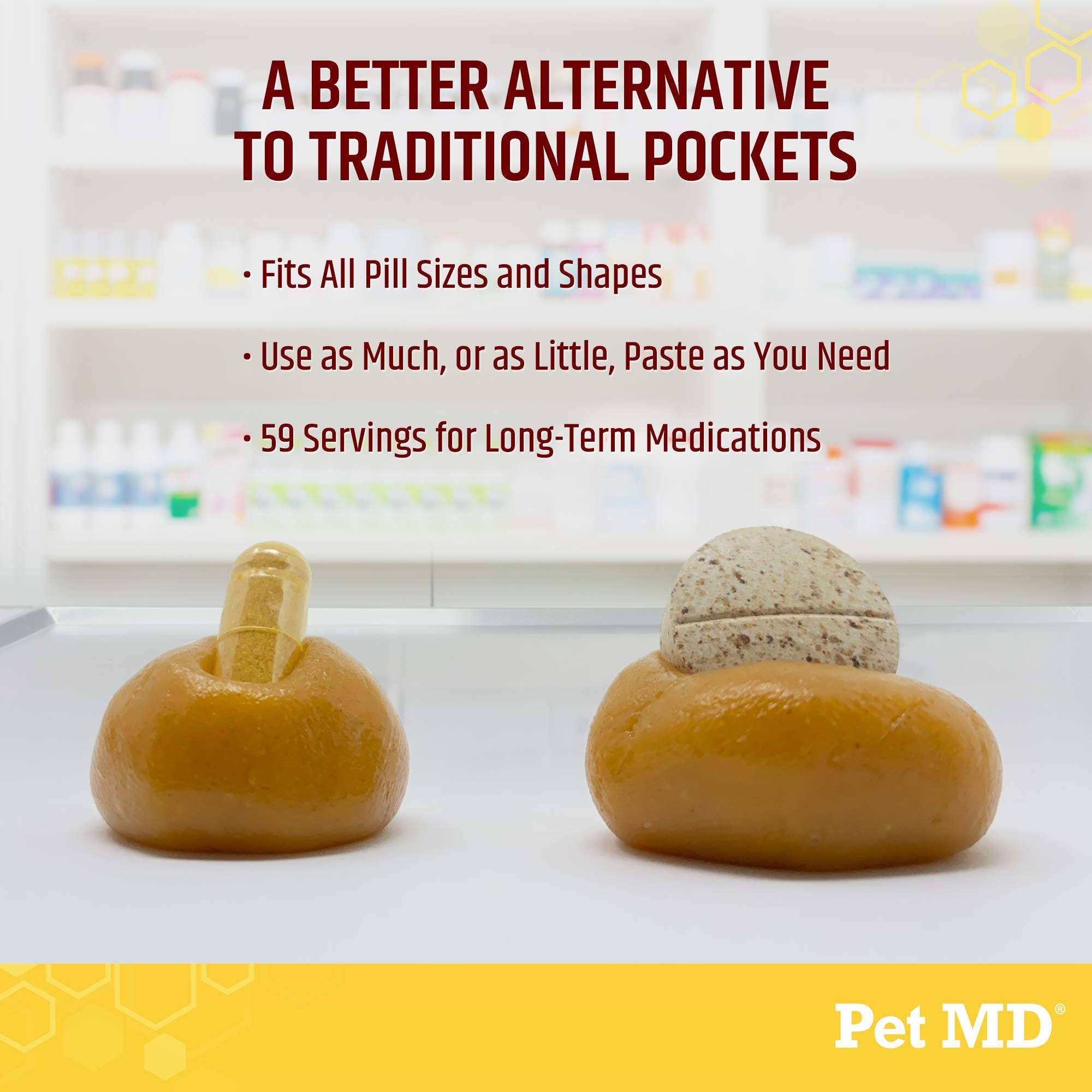 Pet MD pilule faible calories pour chien, aide au suivi.