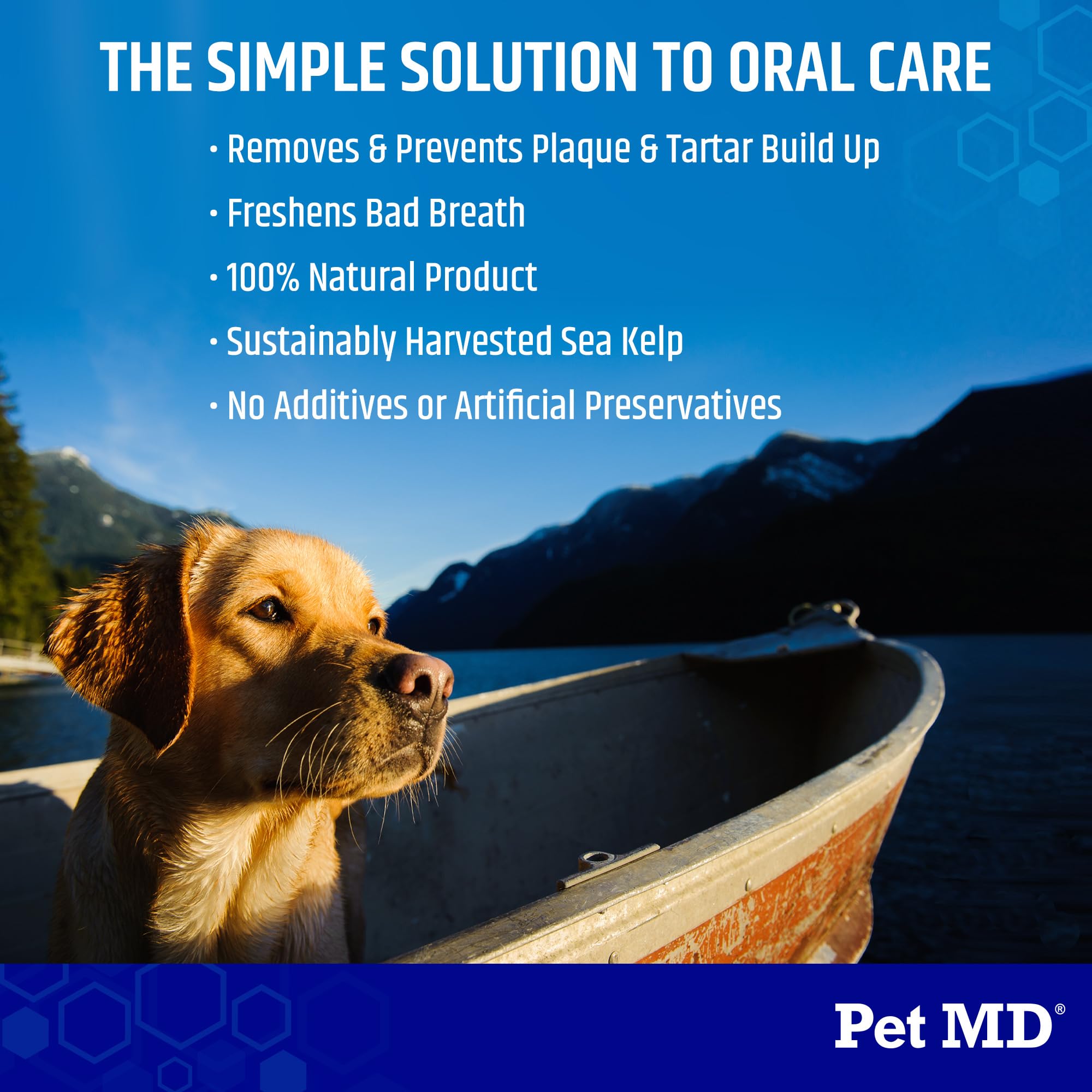 Pet MD Proden PlaqueOff poudre-dent-chien-haleine-fraiche: souffle plus frais après utilisation.
