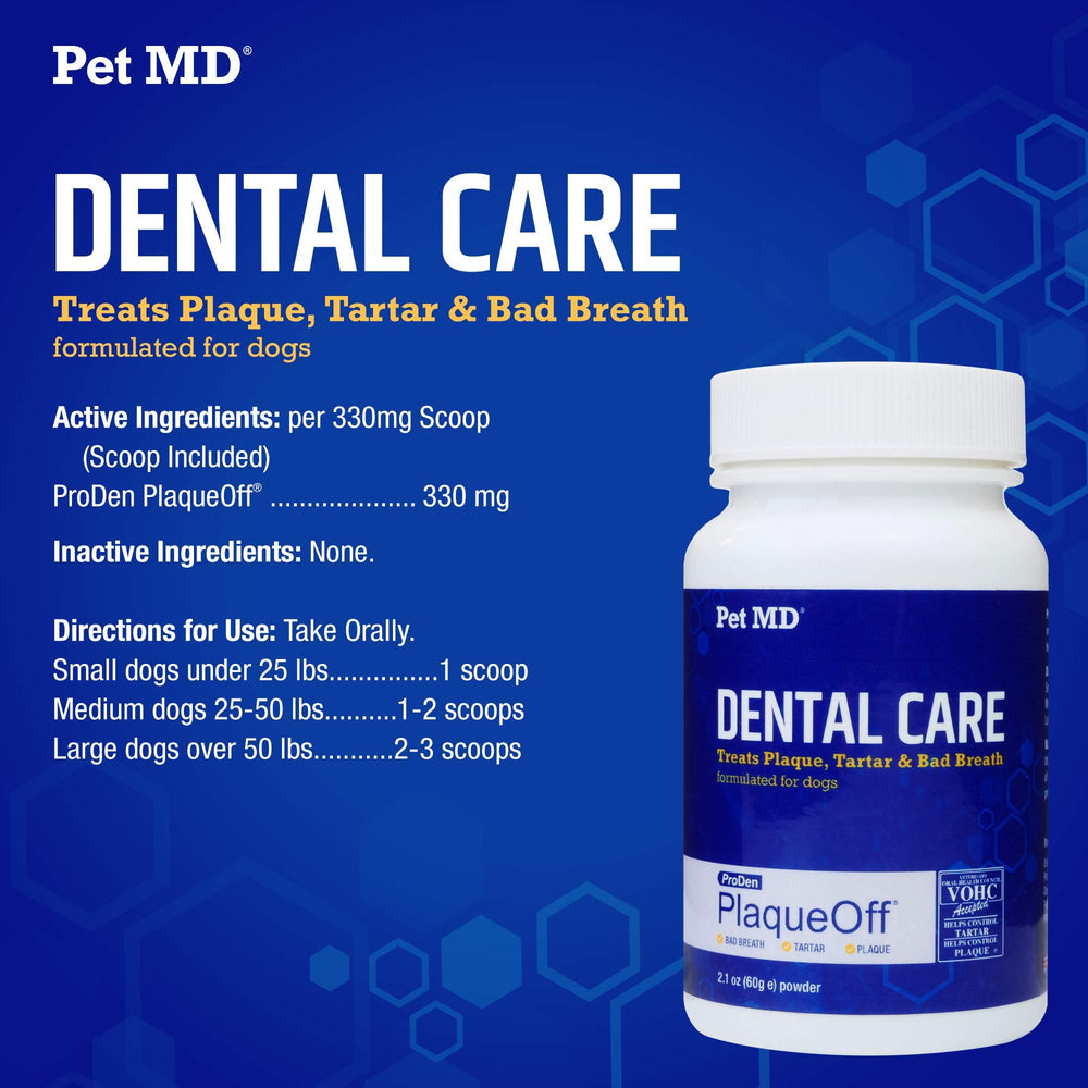 Pet MD Proden PlaqueOff poudre-dent-chien-ingrédients-naturels: algues kelp nord-atlantiques sans additifs.