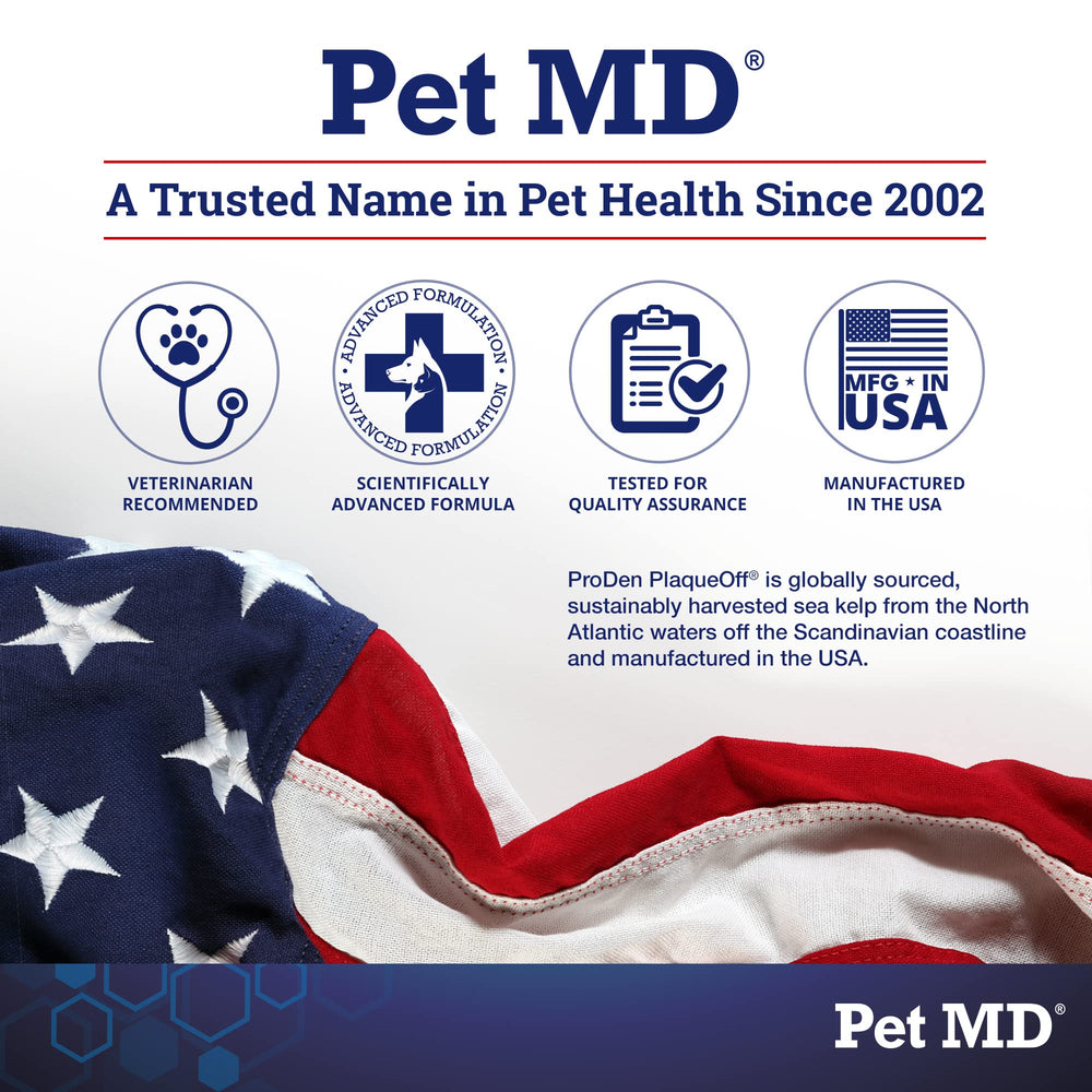 Pet MD Proden PlaqueOff poudre-dent-chien-utilisation-quotidienne: facile à ajouter au repas quotidien.