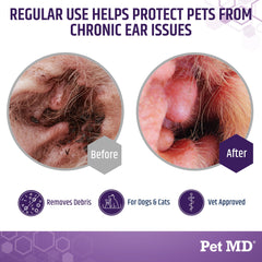 Pet MD Tris Flush - application chien: nettoyage en douceur
