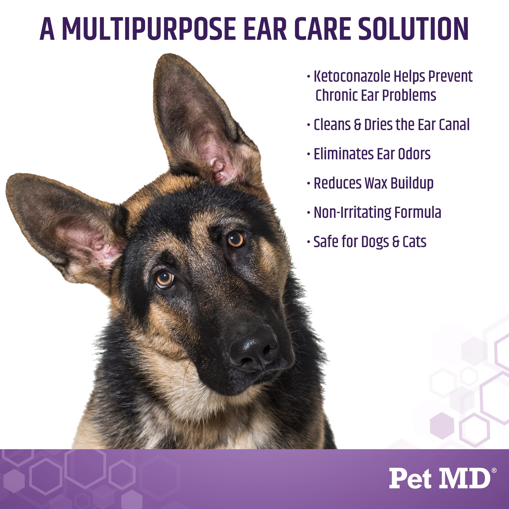Pet MD Tris Flush - versement facile pour nettoyer l'oreille
