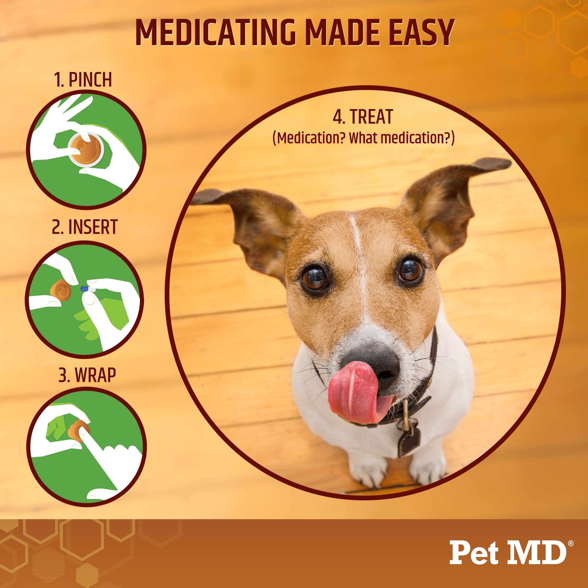 Pet MD Wrap A Pill 59 portions pratique pour traitements regulier chien