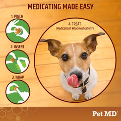 Pet MD Wrap A Pill 59 portions pratique pour traitements regulier chien