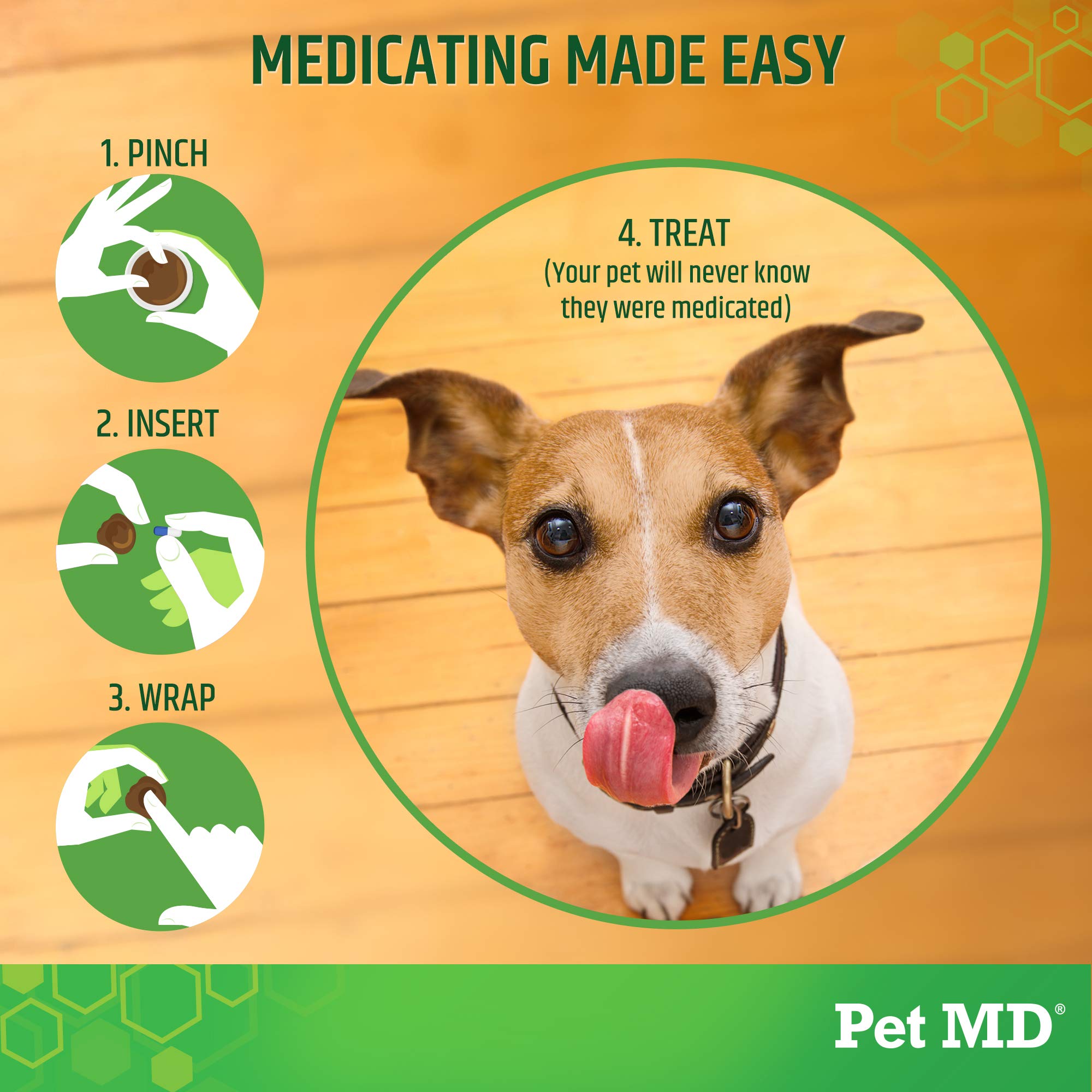 Pet MD Wrap A Pill facilite l administration des pilules et reduit le stress.