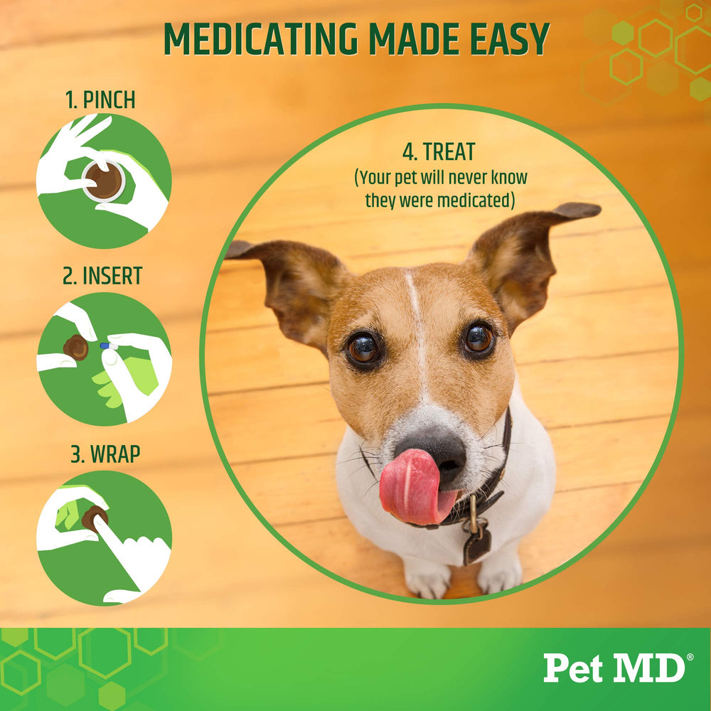 Pet MD Wrap A Pill facilite l administration des pilules et reduit le stress.