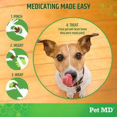 Pet MD Wrap A Pill facilite l administration des pilules et reduit le stress.