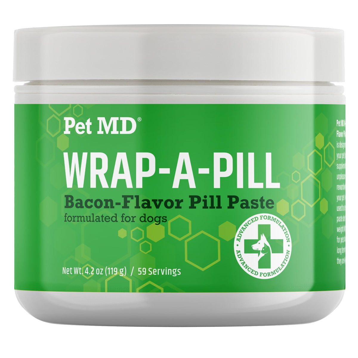 Pet MD Wrap A Pill montre une pochette-pilules bacon pour masquer les pilules.
