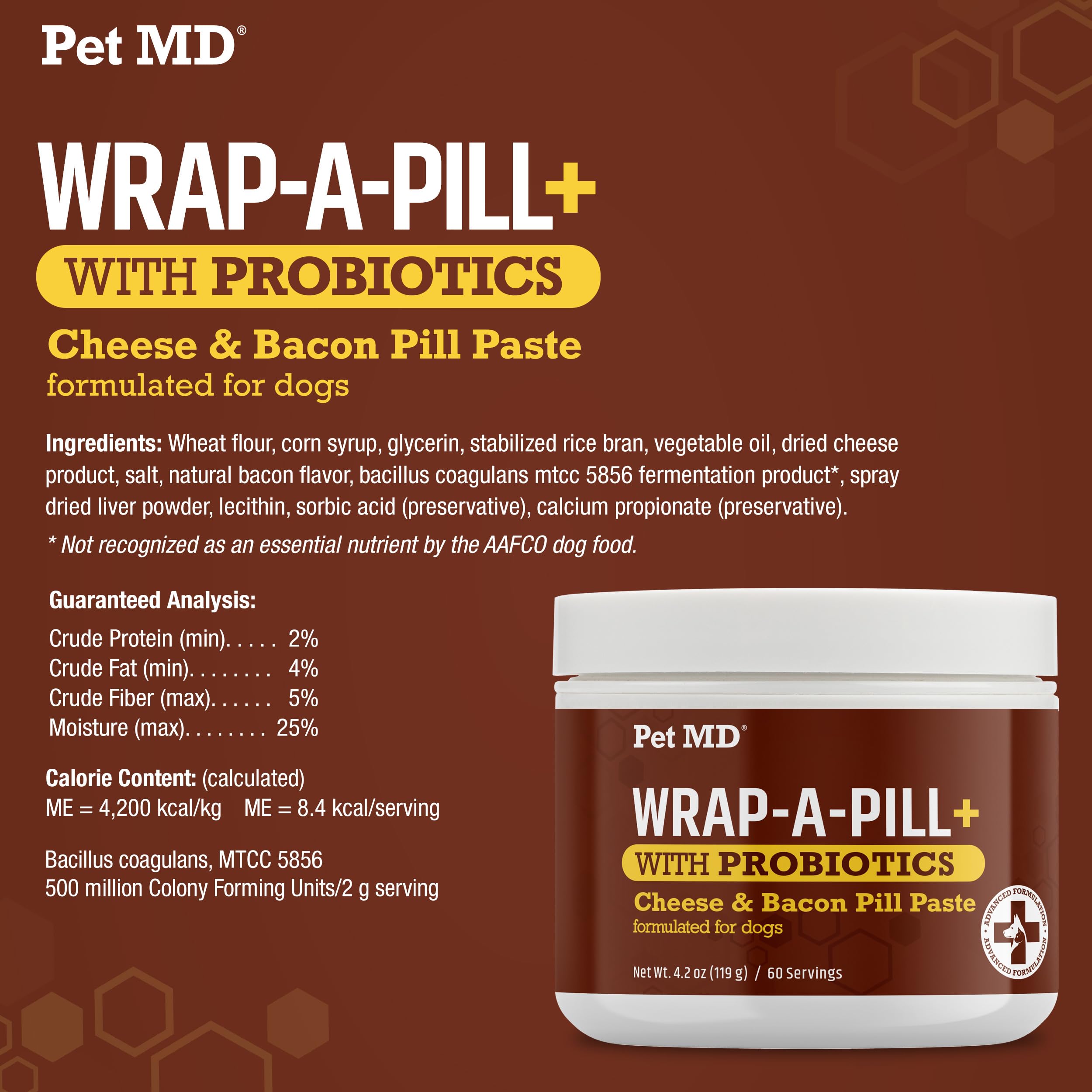 Pet MD Wrap-A-Pill : fabriqué aux États‑Unis pour une qualité locale et sûre.