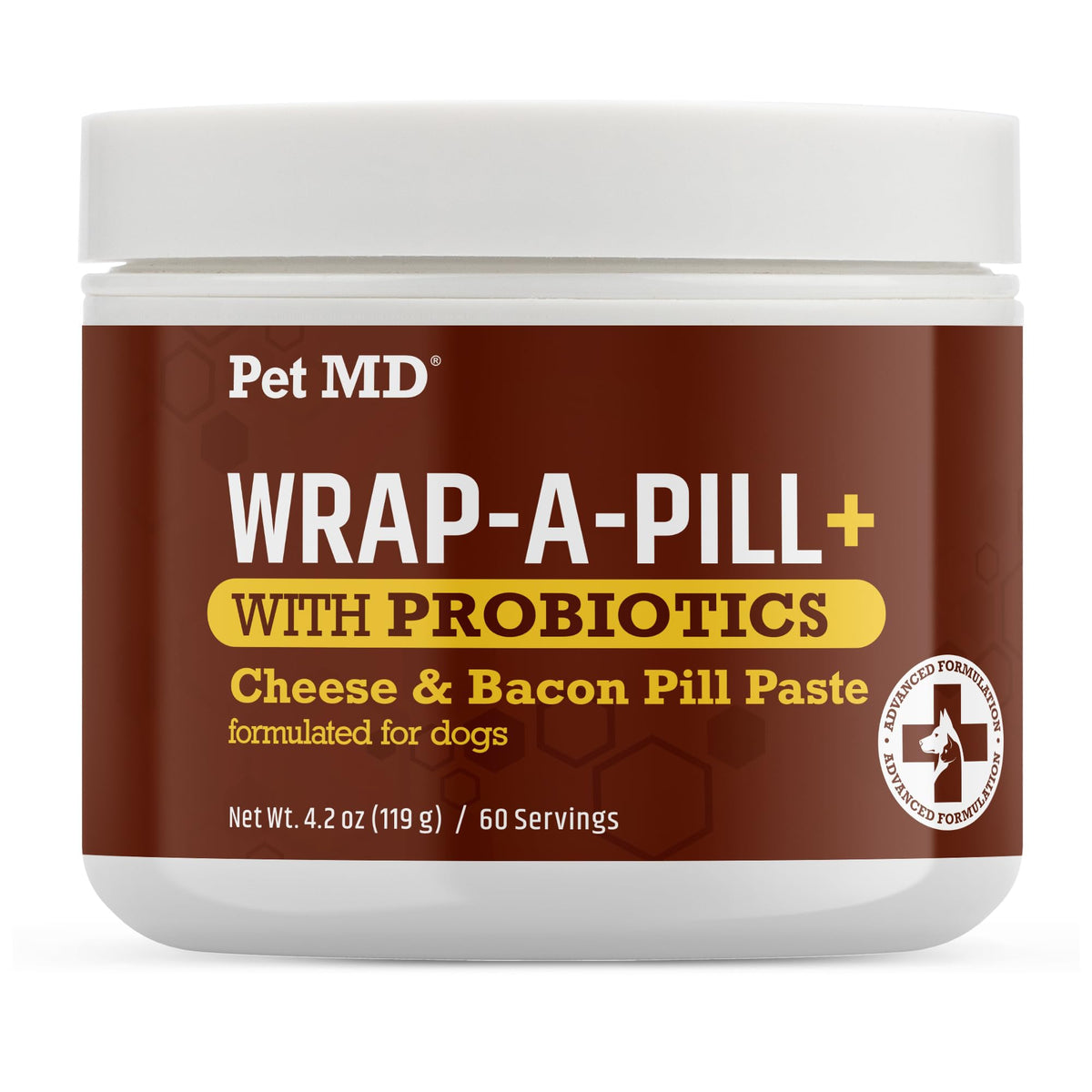 Pet MD Wrap-A-Pill : pâte fromage-bacon idéale pour masquer les pilules et faciliter l'administration.