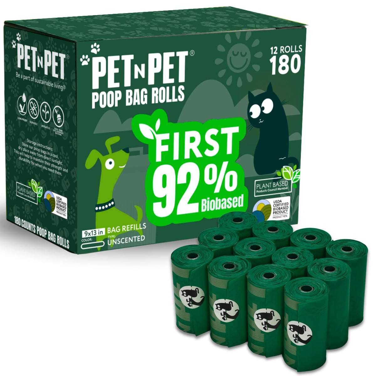 Sacs Pet N Pet en rouleaux pour chien, pratiques lors des balades.