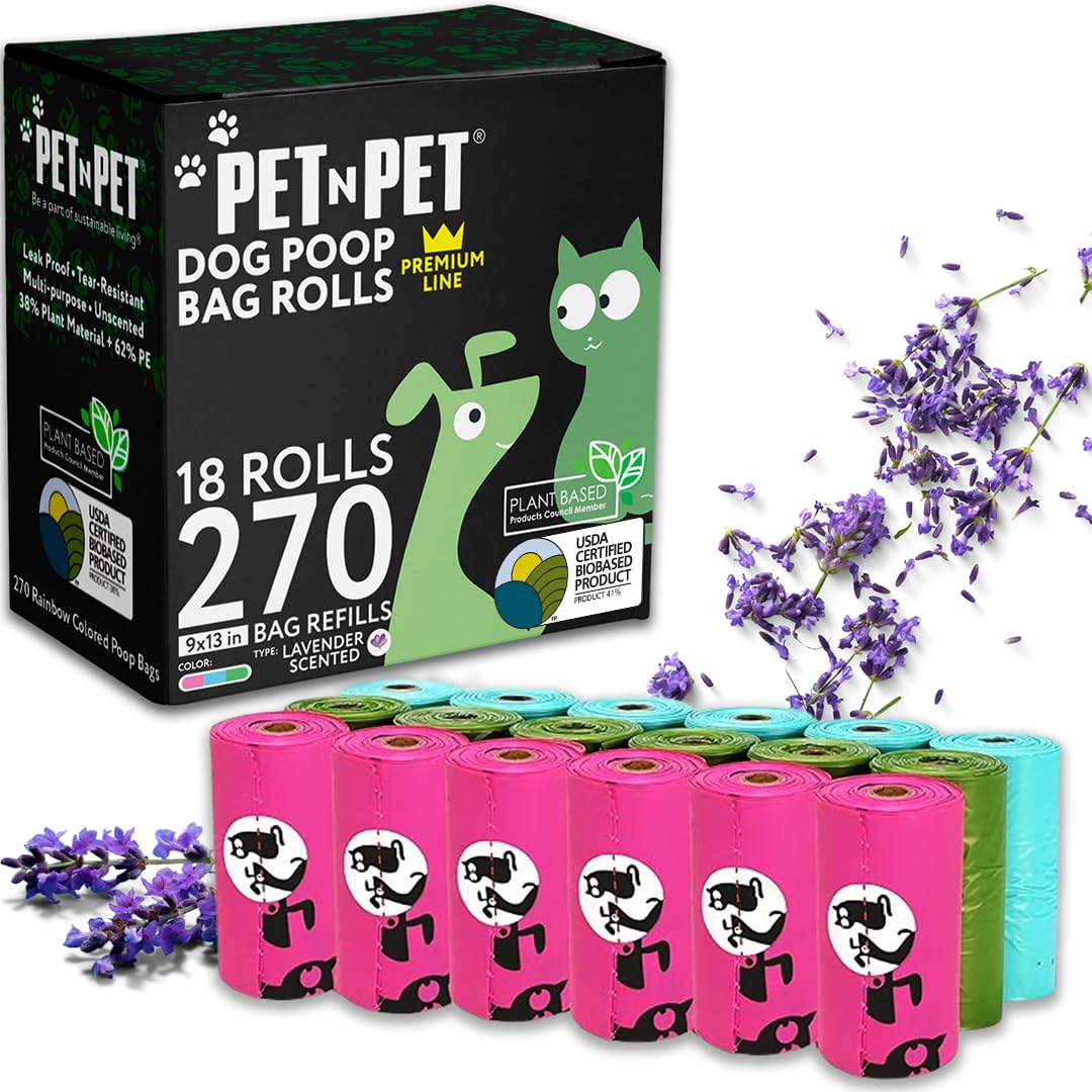 Sacs Pet N Pet parfum lavande et arc-en-ciel pour promenades propres