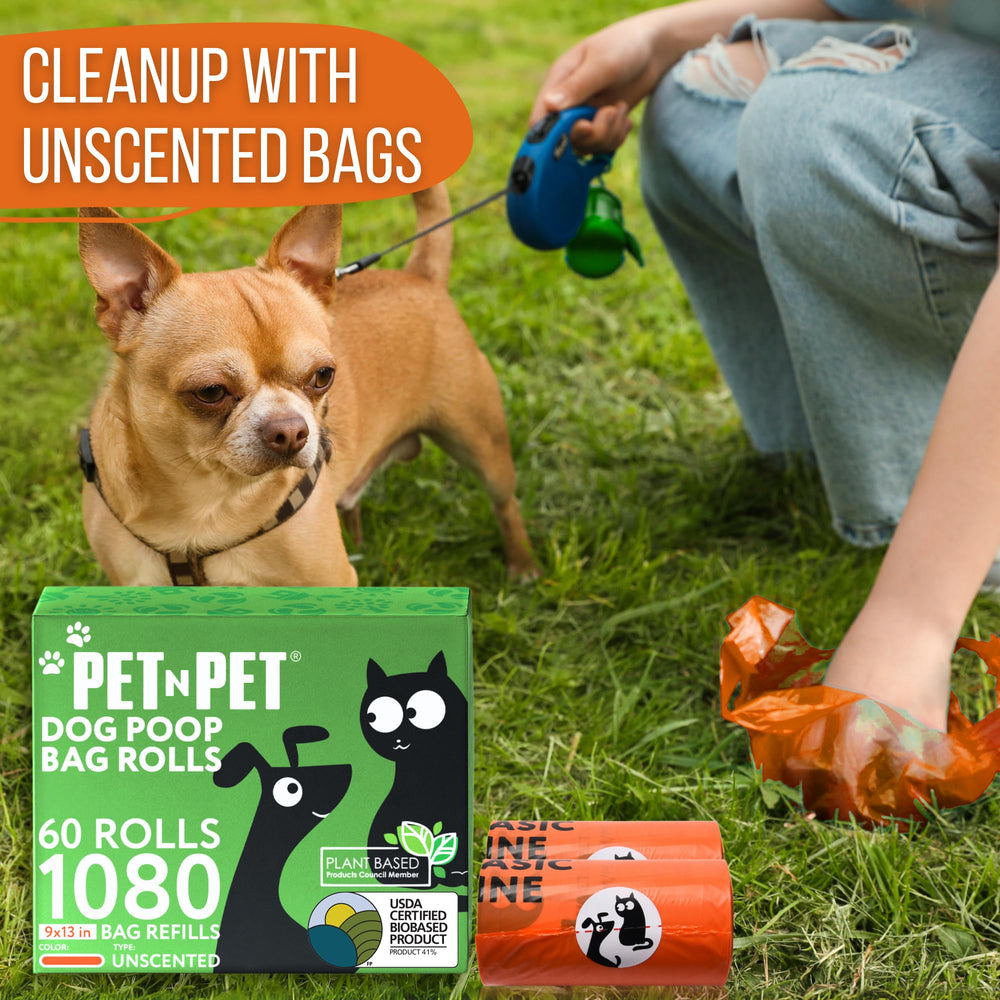 PET N PET sacs-caca ouverture facile, remplacement rapide et sans effort.