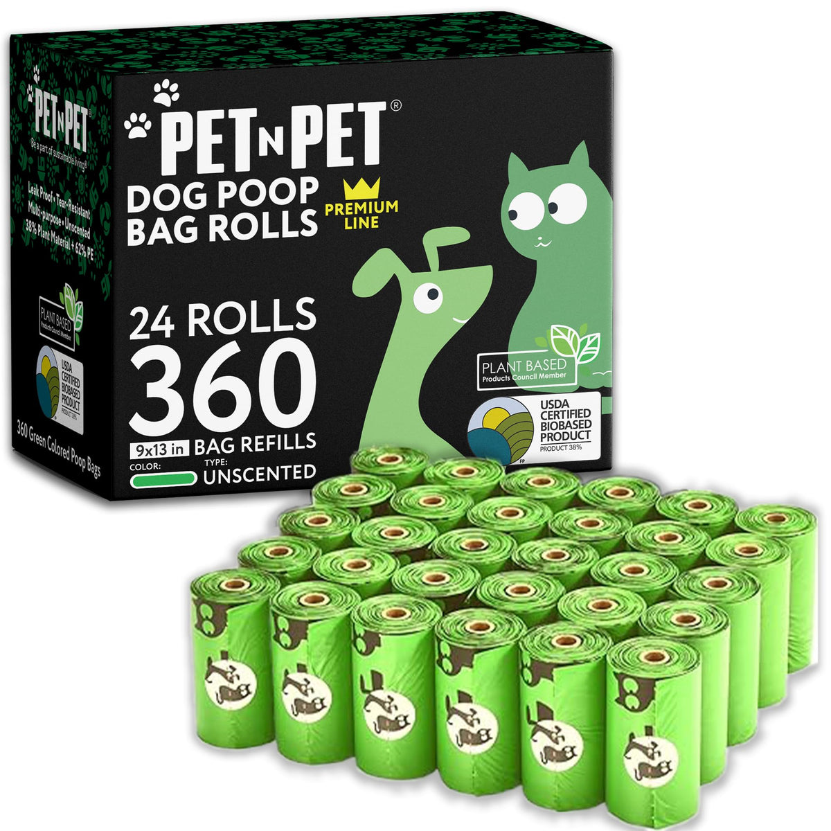 Sacs Pet N Pet 360 comptes pour balades propres et pratiques.