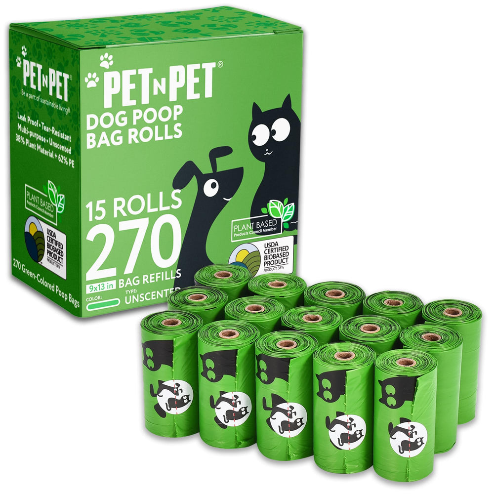 Pet N Pet 270 sacs sur rouleau pour promenades propres et pratiques