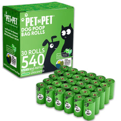 Sacs PET N PET pour crottes canines sur rouleau, pratique pour promenades quotidiennes.