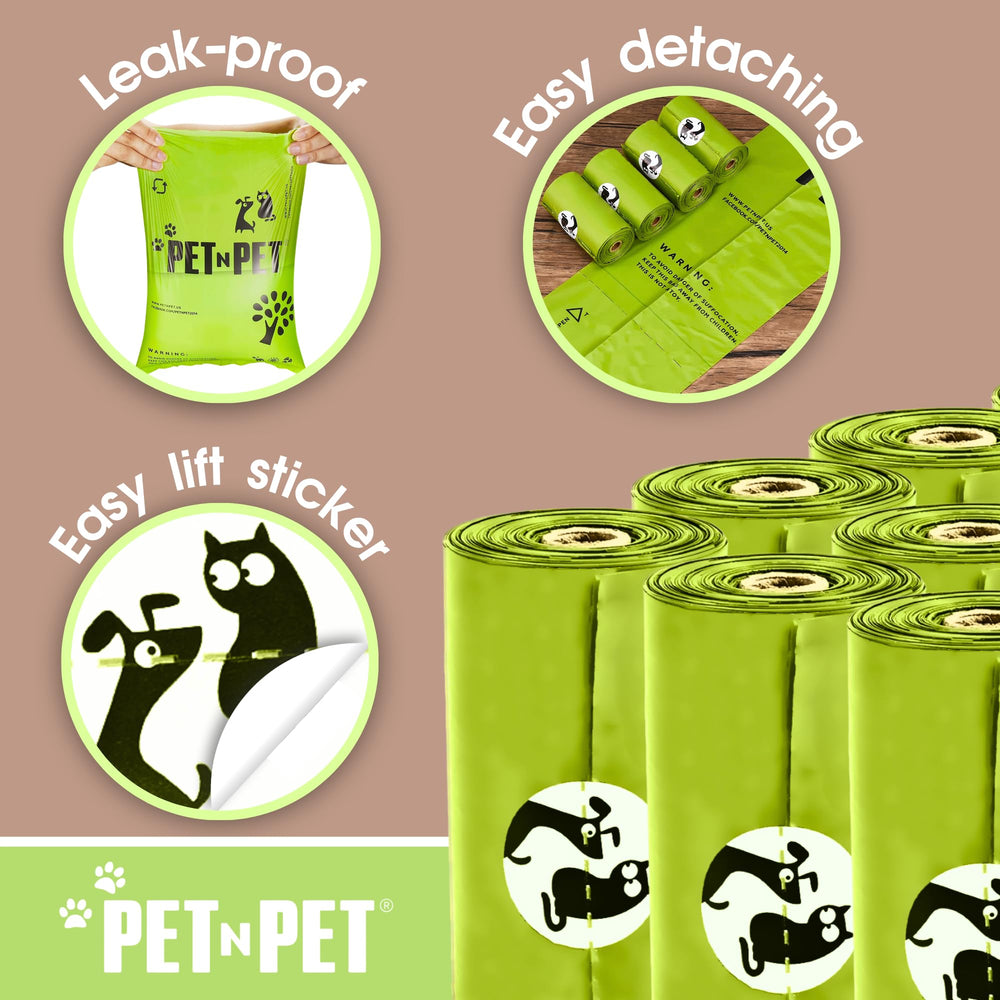 PET N PET sacs crottes chien epais anti-fuite – propreté durable en promenade