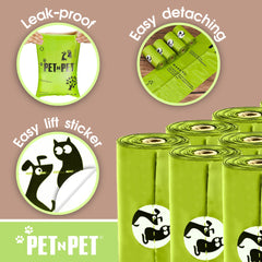 PET N PET sacs crottes chien epais anti-fuite – propreté durable en promenade