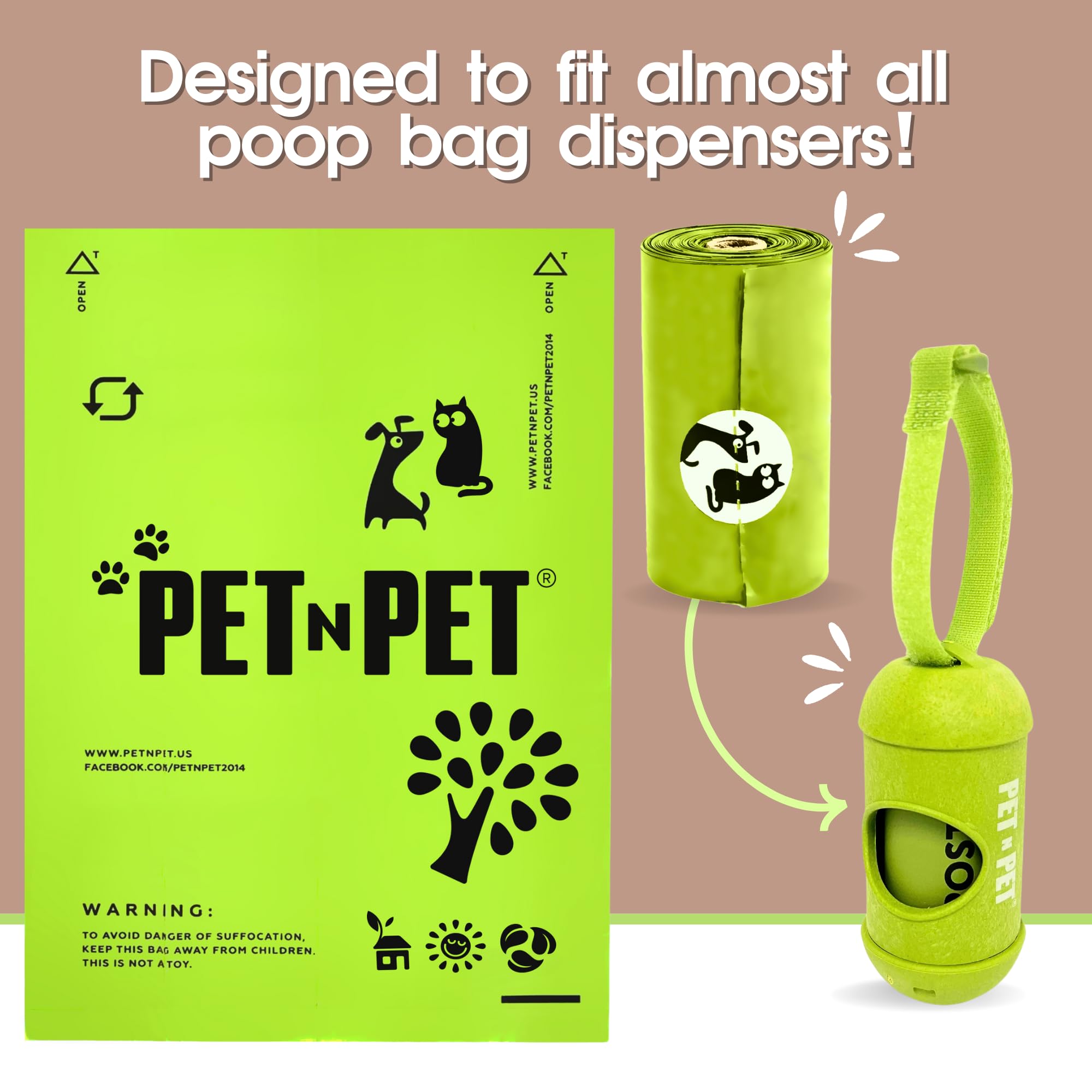 PET N PET sacs crottes chien perforation facile – ouvrir rapidement