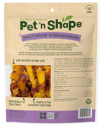 Bouchées sans céréales Pet 'n Shape, texture moelleuse pour chiens de tout âge.