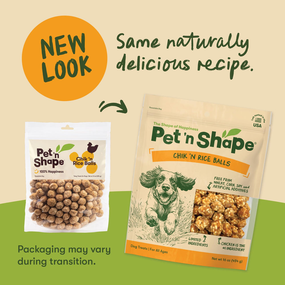 Pet 'n Shape Chik 'n Rice Boules emballage refermable pour la fraîcheur