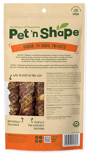 Pet 'n Shape Duck 'n Hide Twist – bouchée savoureuse au canard pour récompense.