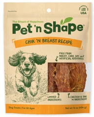 Friandise Pet 'n Shape Chik 'n Breast pour chien, nature et pratique pour récompense.
