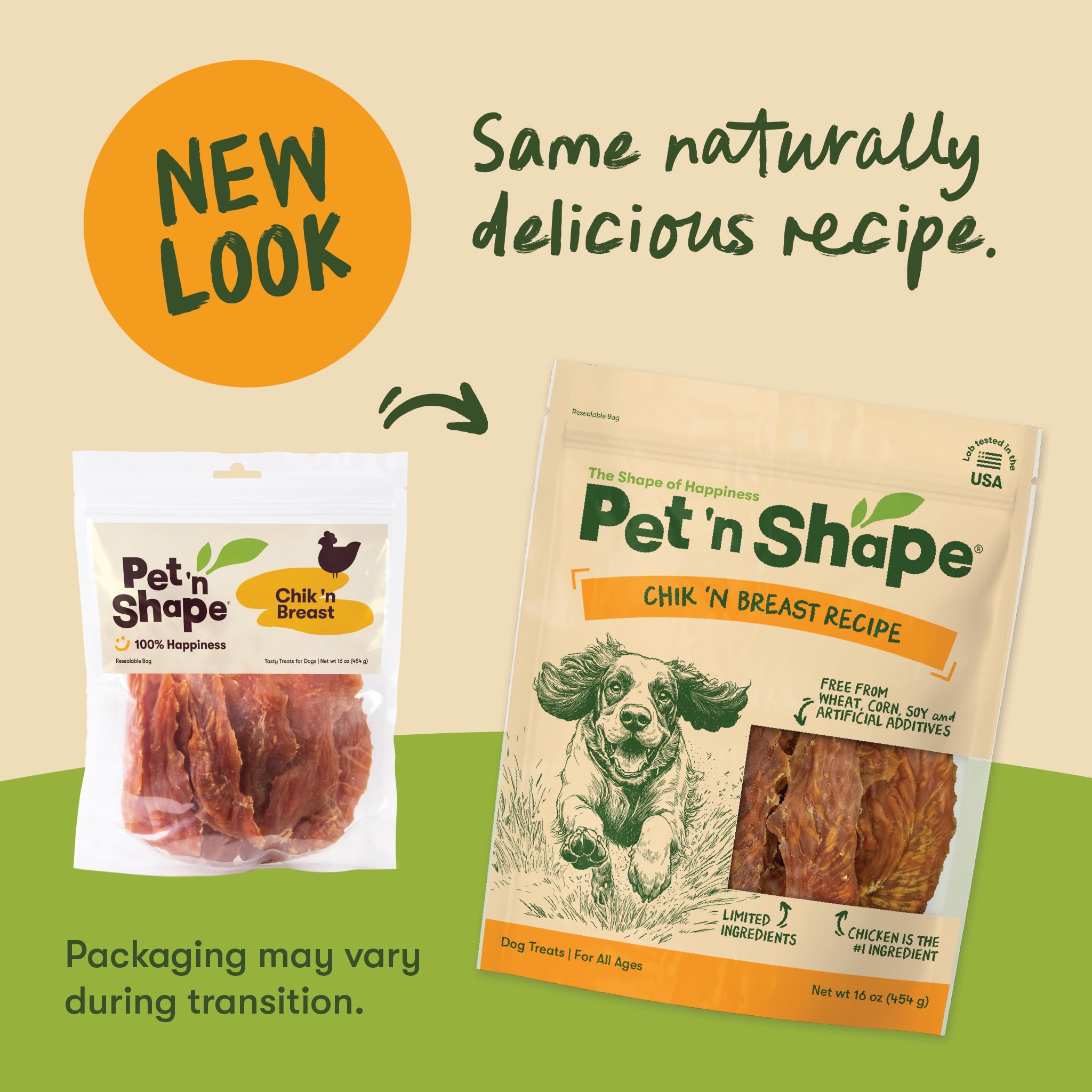 Friandise poulet Pet 'n Shape Chik 'n Breast pour chiens actifs et gourmands.