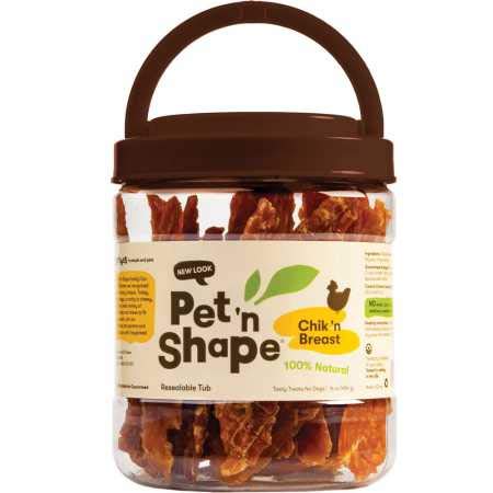 Friandise au poulet Pet 'n Shape Chik 'n Breast, pratique à ranger.