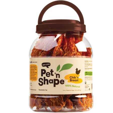 Sans blé, maïs et soja, friandise Pet 'n Shape Chik 'n Breast.