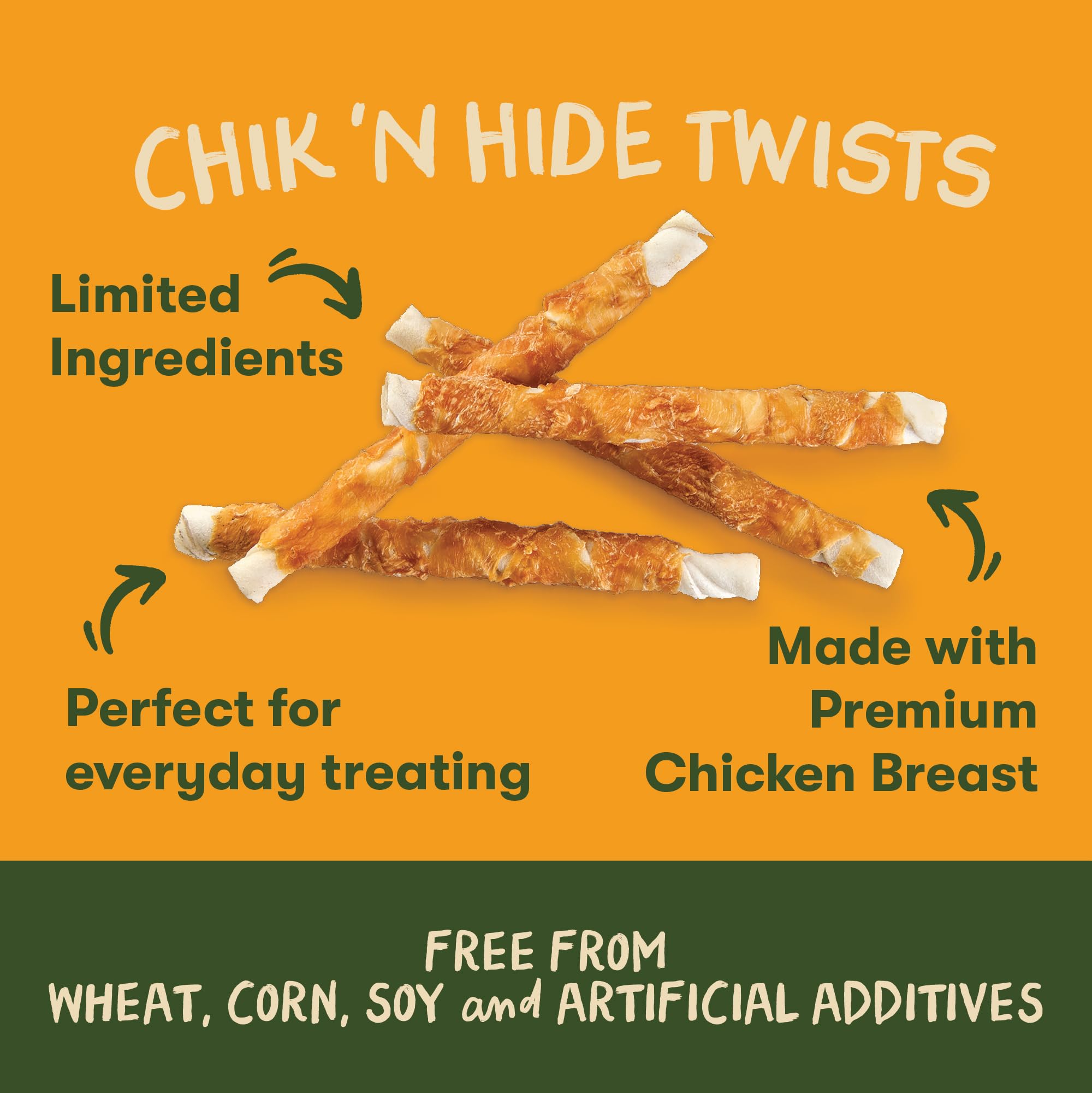 Pet 'n Shape Chik 'n Hide Twist arôme poulet.